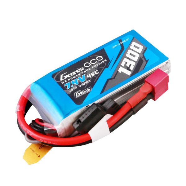 Batería Lipo Gens ace de 1300 mAh, 2S, 7,4 V, 45 C, G-tech, con conector Deans - Imagen 6