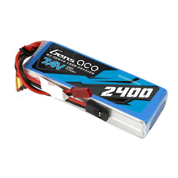 Batería Lipo Gens ace RX de 2400 mAh, 2S y 7,4 V con conector JST-SYP - Imagen 4