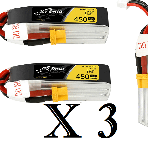 OFERTA!!! X 3 LIPO DE 3S 450MAH 75C TATTU