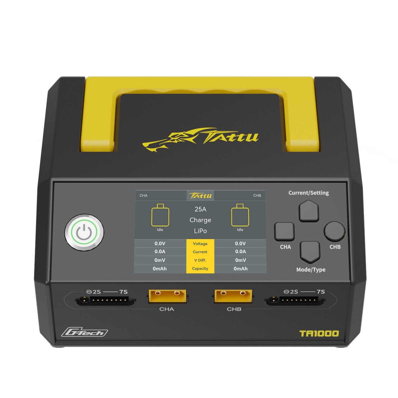 Cargador de doble canal Tattu TA1000 G-Tech de 25 A x 2, 1000 W para baterías de drones 1S-7S - Imagen 5