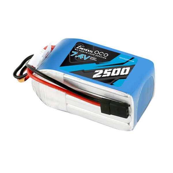Batería Lipo Gens ace Hump RX de 2500 mAh, 7,4 V, 2S2P y conector JR-3P