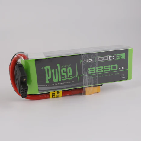 Batería LiPo PULSE 2250 mAh, 50 C, 11,1 V, 3S, P-Tech - Conector XT60