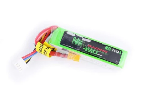 Batería LiPo de paquete largo PULSE 450 mAh, 3S, 11,1 V, 75 C - XT30