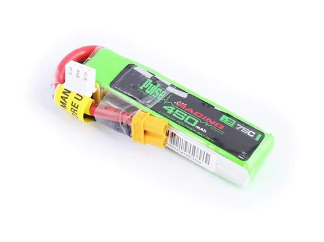 Batería LiPo PULSE 450 mAh, 75 C, 7,4 V, 2S - Conector XT30