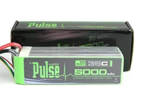 Batería Lipo Pulse 5000 mAh, 35 C, 18,5 V, 5S, conector EC5