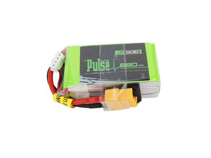 Batería Lipo Pulse 860 mAh, 50 C, 11,1 V, 3S - Conector XT60