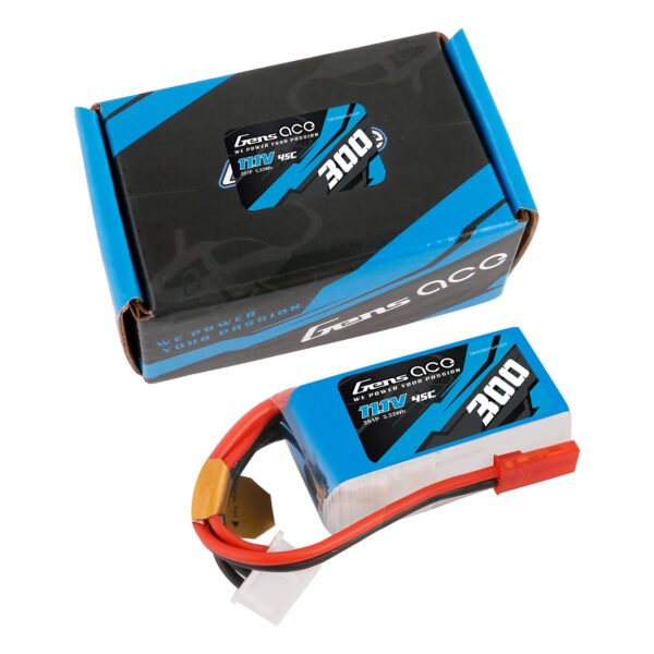 Baterías LiPo Gens ace 300mAh 3S 11.1V 45C con conector JST