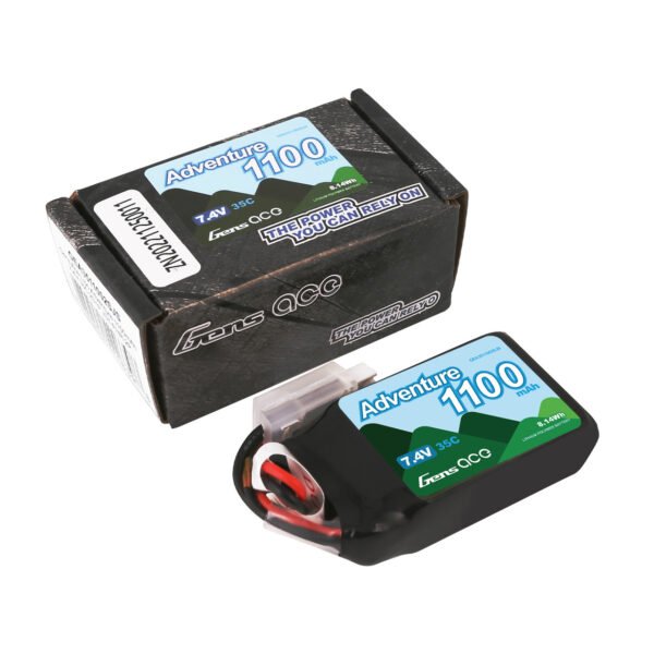 Batería Lipo Gens ace Adventure Series de 1100 mAh, 2S, 7,4 V, 35 C y conector JST-PHR