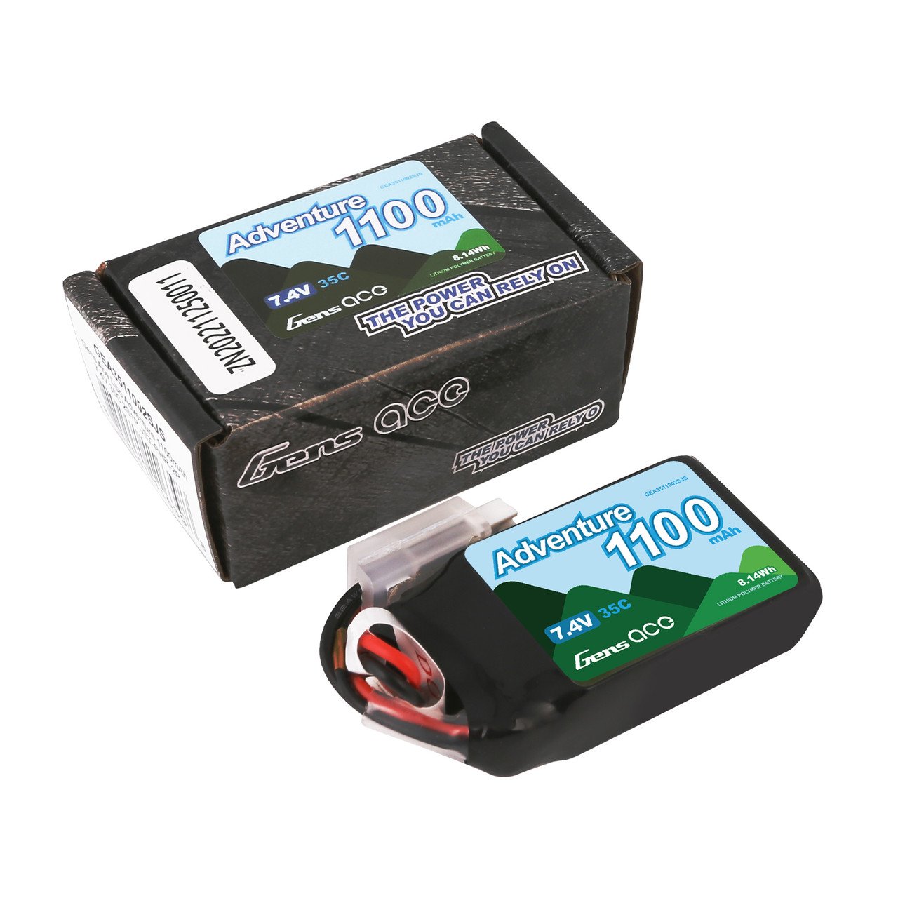 Batería Lipo Gens ace Adventure Series de 1100 mAh, 2S, 7,4 V, 35 C y conector JST-PHR - Imagen 2