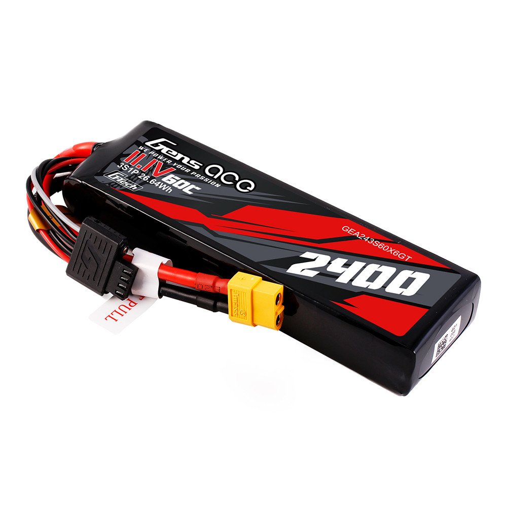 Batería Lipo G-Tech Gens ace de 2400 mAh, 3S1P, 60 C, 11,1 V y conector XT60 - Imagen 3