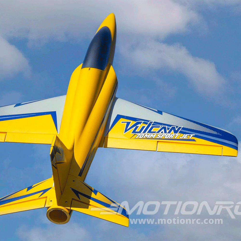 Avion Jet Vulcan 70mm Freewing AMARILLO PNP - Imagen 2