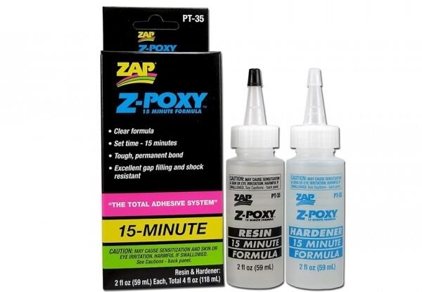 Pegamento Epoxi Zap Z-Poxy de 15 minutos (4 oz)