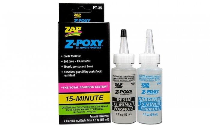 Pegamento Epoxi Zap Z-Poxy de 15 minutos (4 oz)