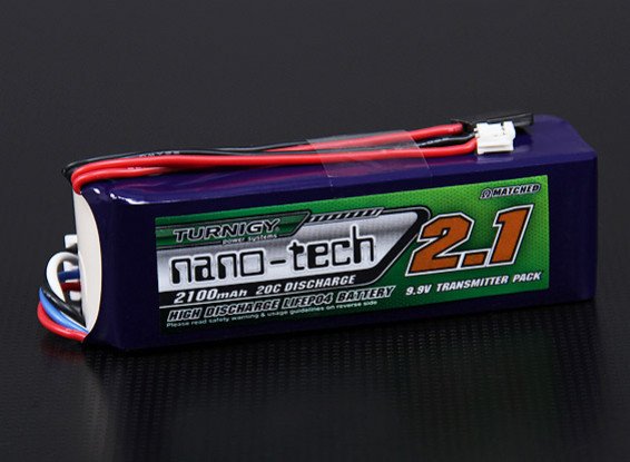 Turnigy nano-tech 2100mAh 3S1P 20 ~ 40C transmisor LiFePo4